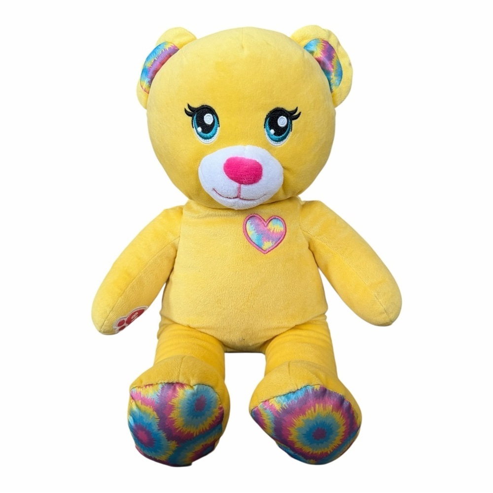Build-A-Bear Yellow Plush with Rainbow Details 16” Plush Collectible Toy